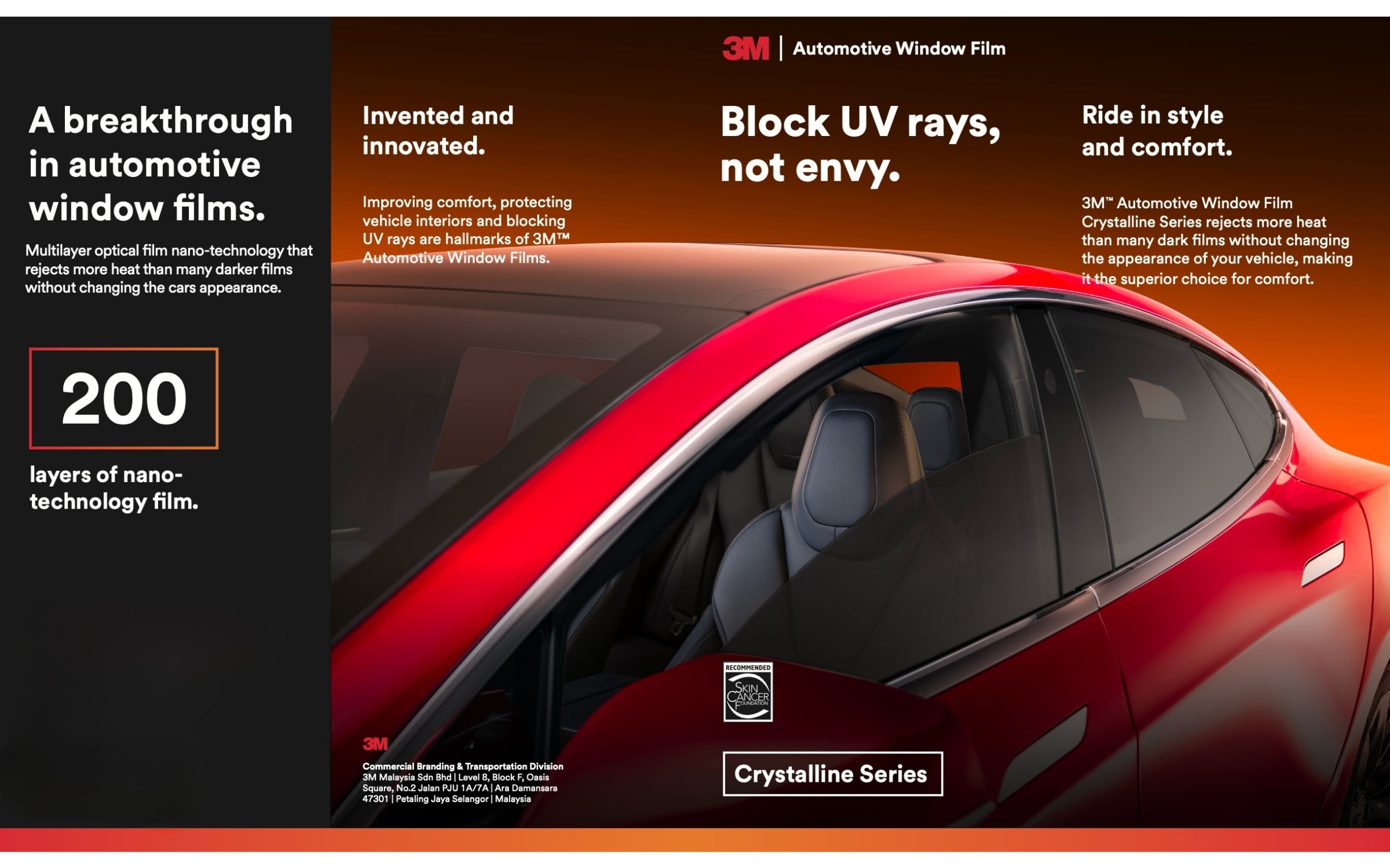 Phim cách nhiệt ô tô 3M Crystalline Series